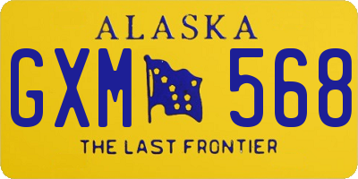 AK license plate GXM568