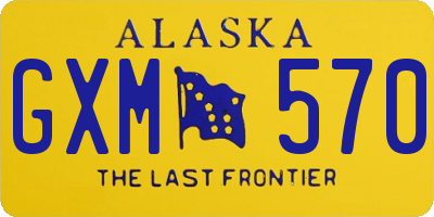 AK license plate GXM570