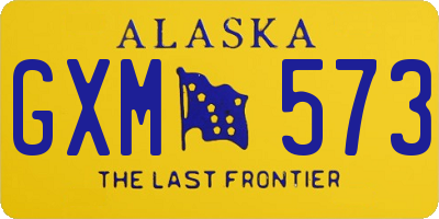 AK license plate GXM573