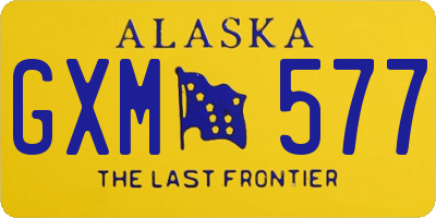 AK license plate GXM577