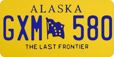 AK license plate GXM580