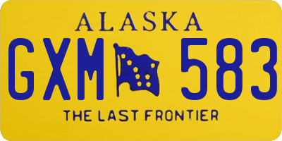 AK license plate GXM583