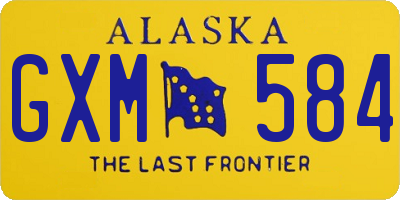 AK license plate GXM584