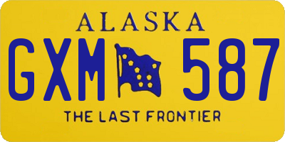 AK license plate GXM587