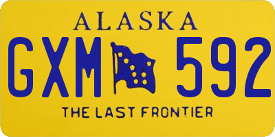 AK license plate GXM592