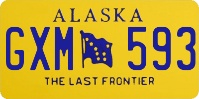 AK license plate GXM593