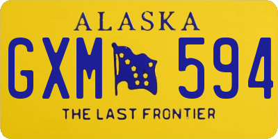 AK license plate GXM594