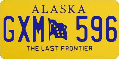 AK license plate GXM596