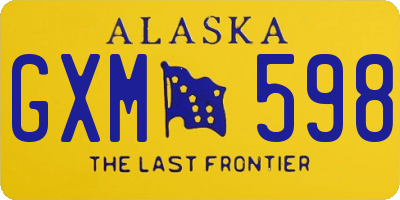 AK license plate GXM598