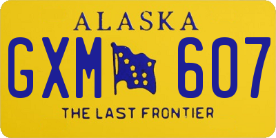 AK license plate GXM607
