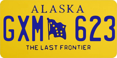 AK license plate GXM623
