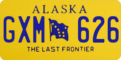 AK license plate GXM626