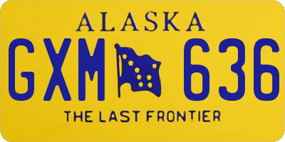 AK license plate GXM636