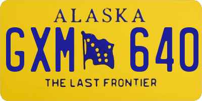 AK license plate GXM640