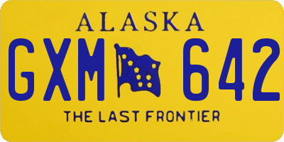 AK license plate GXM642