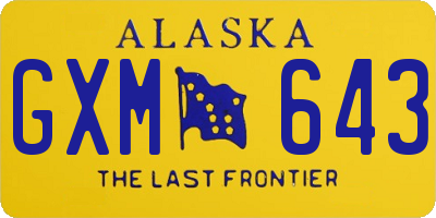 AK license plate GXM643