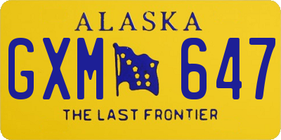 AK license plate GXM647