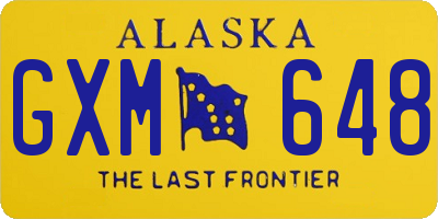 AK license plate GXM648