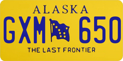 AK license plate GXM650