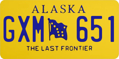 AK license plate GXM651