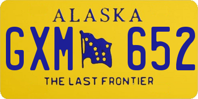 AK license plate GXM652