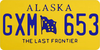 AK license plate GXM653