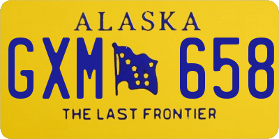 AK license plate GXM658