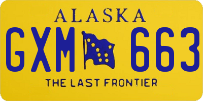 AK license plate GXM663