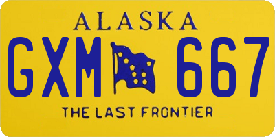 AK license plate GXM667