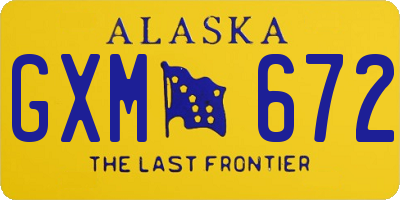 AK license plate GXM672