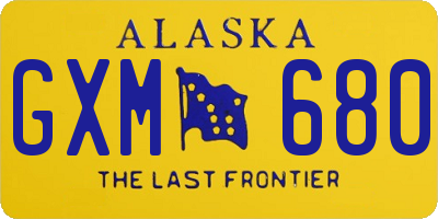 AK license plate GXM680