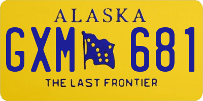 AK license plate GXM681