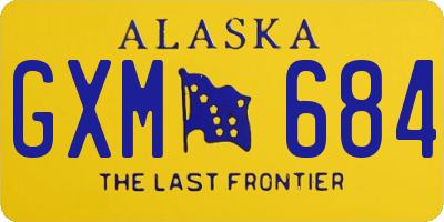 AK license plate GXM684