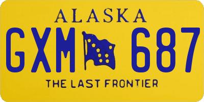 AK license plate GXM687