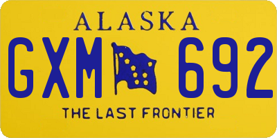 AK license plate GXM692