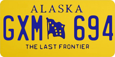 AK license plate GXM694