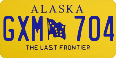 AK license plate GXM704