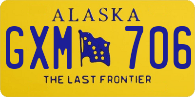 AK license plate GXM706