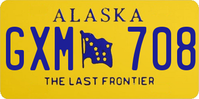 AK license plate GXM708