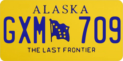 AK license plate GXM709