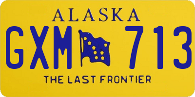 AK license plate GXM713