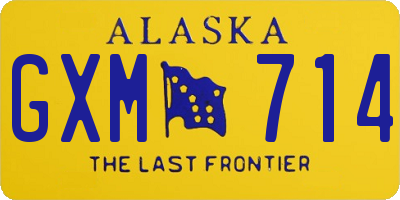 AK license plate GXM714