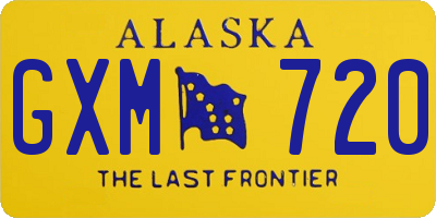 AK license plate GXM720