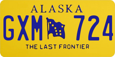 AK license plate GXM724