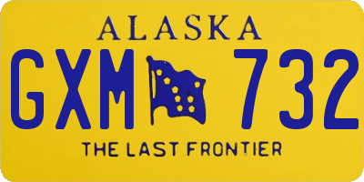AK license plate GXM732