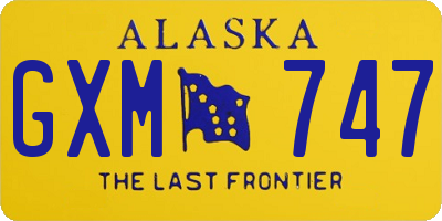 AK license plate GXM747
