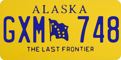 AK license plate GXM748