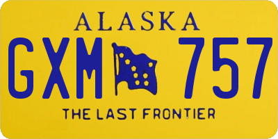 AK license plate GXM757