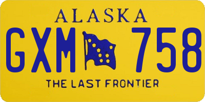 AK license plate GXM758