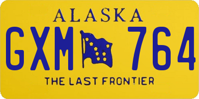 AK license plate GXM764